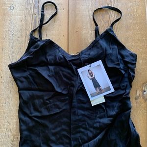 NATION LTD Farrah Ruffle Slip Dress, Black, Small